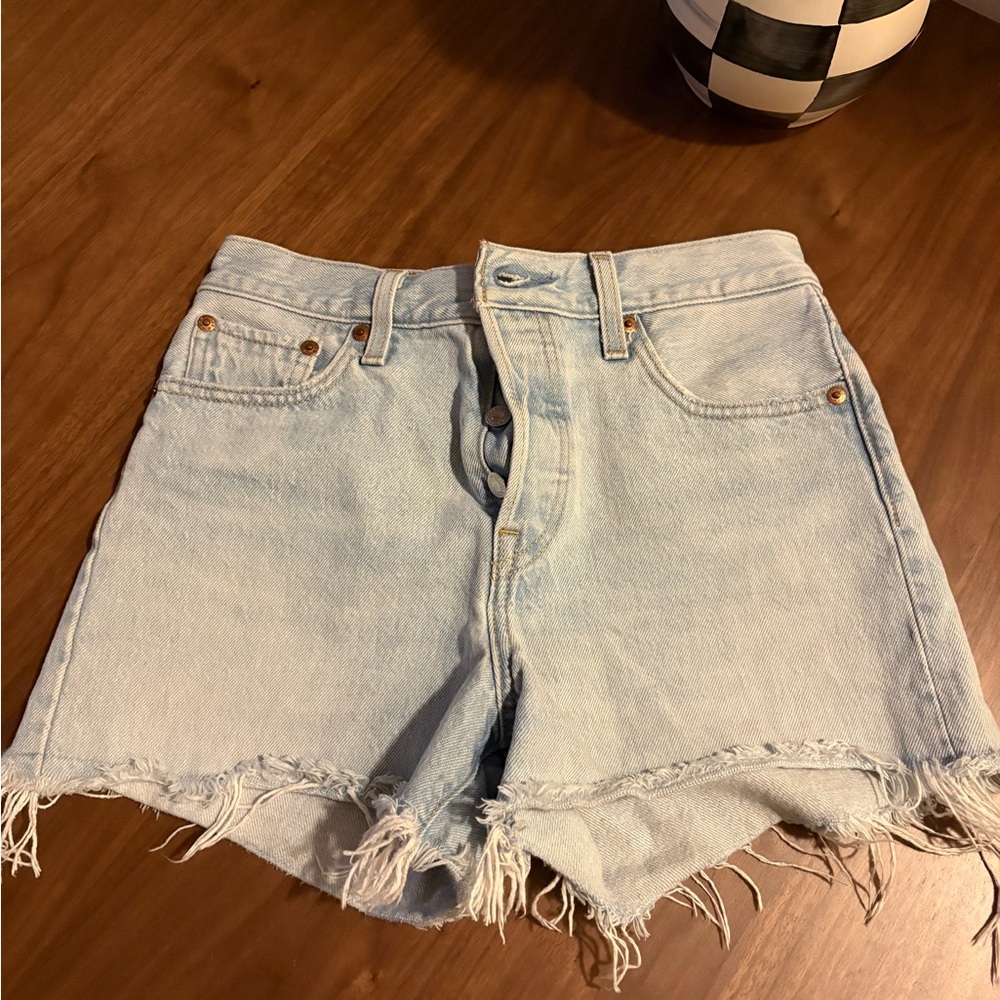 Levi's Light Blue Jean Shorts